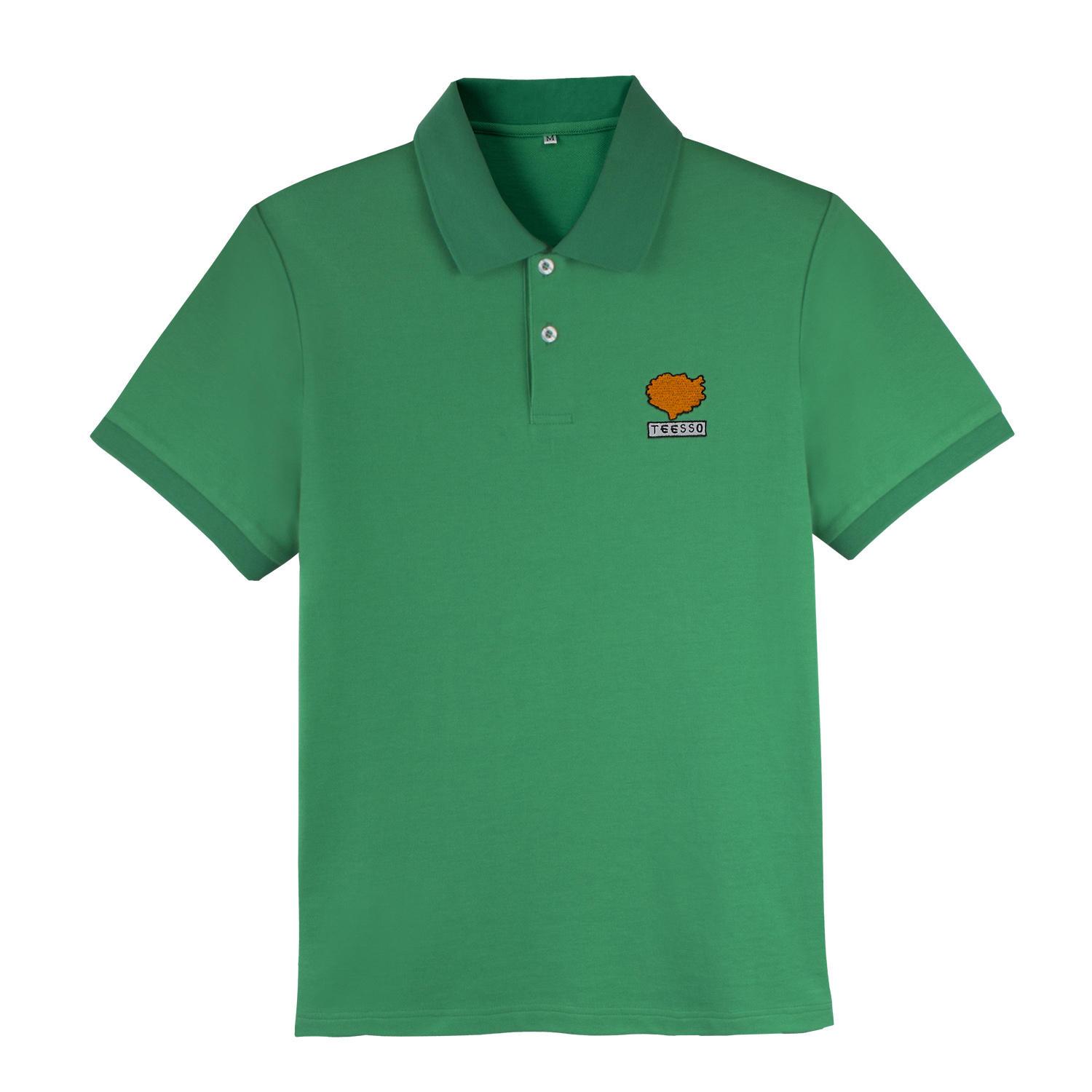 100%棉绣花高档POLO衫定制品牌logo