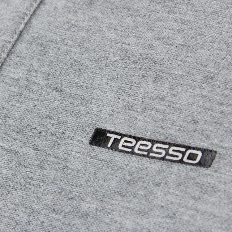 Teesso灰色男士高档POLO衫定制厚板胶印logo