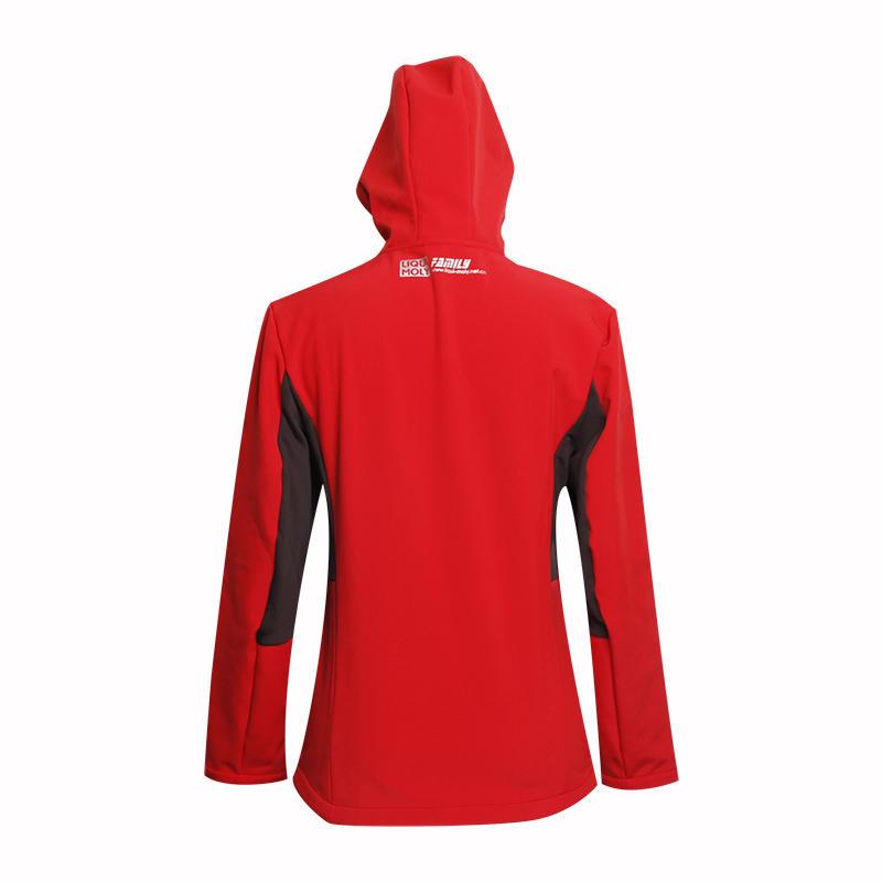 red windbreaker soft shell printing logo