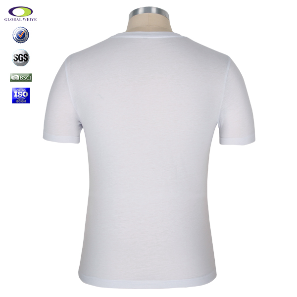 员工服印花男士短袖圆领白色T恤