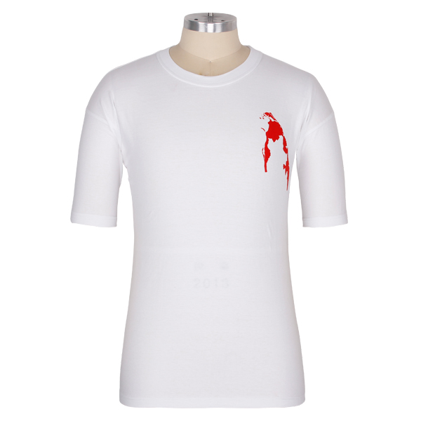 定制公司logo印花男士短袖圆领白色T恤