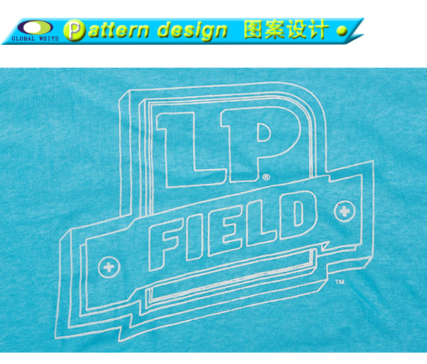 简约活动印花男士短袖圆领天蓝色T恤