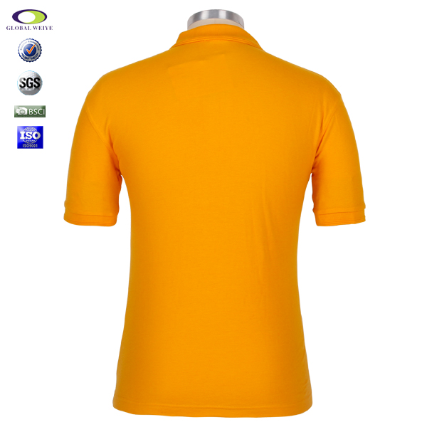 全棉polo衫男士短袖橙色翻领衫光身