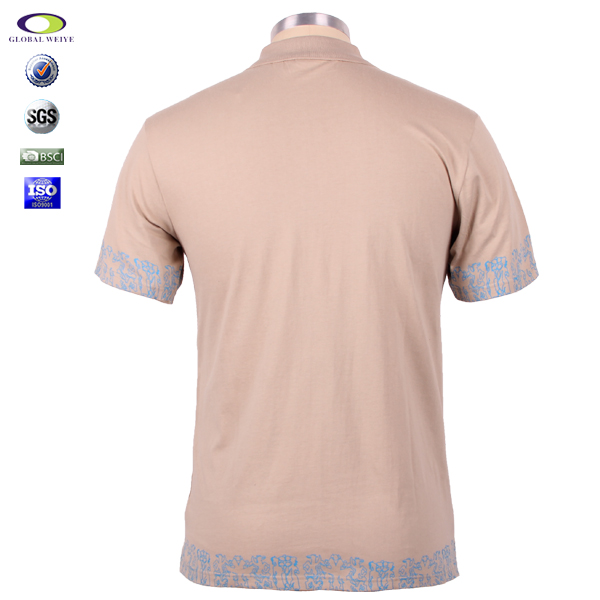 印花边纯棉polo衫男潮牌时尚