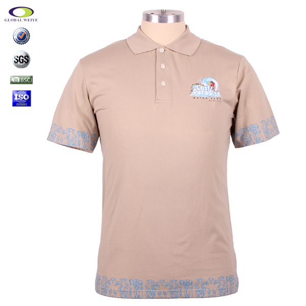 印花边纯棉polo衫男潮牌时尚