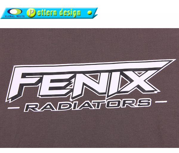 字母印花灰色纯棉男士圆领T恤