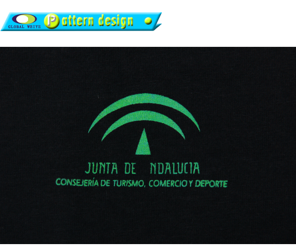 渐变色彩色印花黑色全棉男士圆领T恤定做