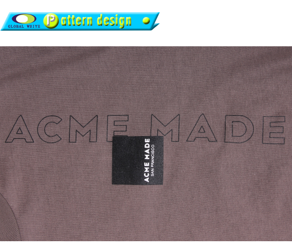 定做咖色品牌男士圆领T恤字母线条印花