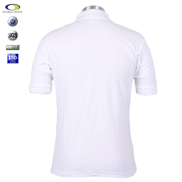 商务polo衫白色翻领T恤衫光身无logo