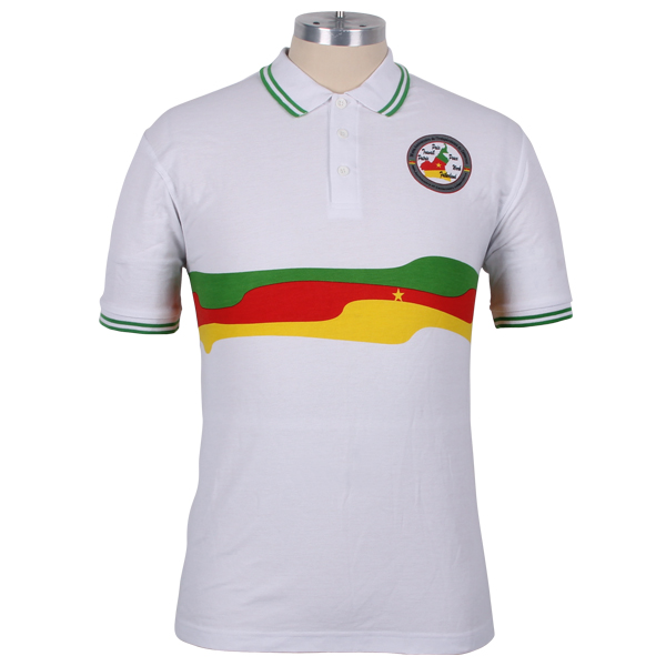 选举男士短袖白色印花Polo衫