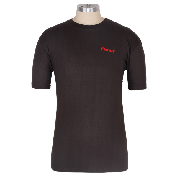 黑色圆领短袖T恤简约字母印花logo