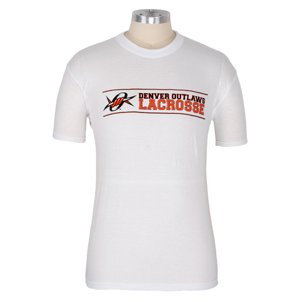 白色圆领短袖T恤广告宣传印花