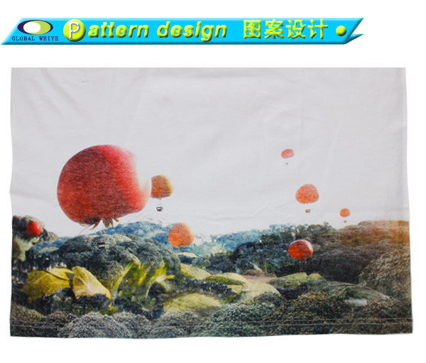 促销宣传印花白色圆领短袖T恤