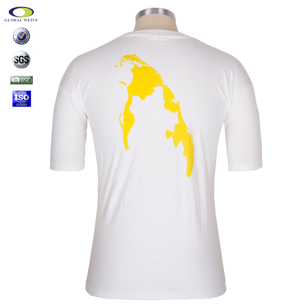 白色虎头地图男士印花T恤