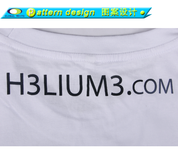 二维码印花白色圆领纯棉T恤