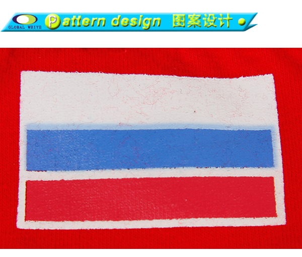 俄罗斯宣传活动男士红色圆领T恤定做