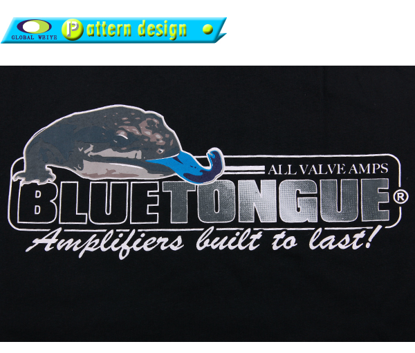 烫画logo黑色T恤男士圆领