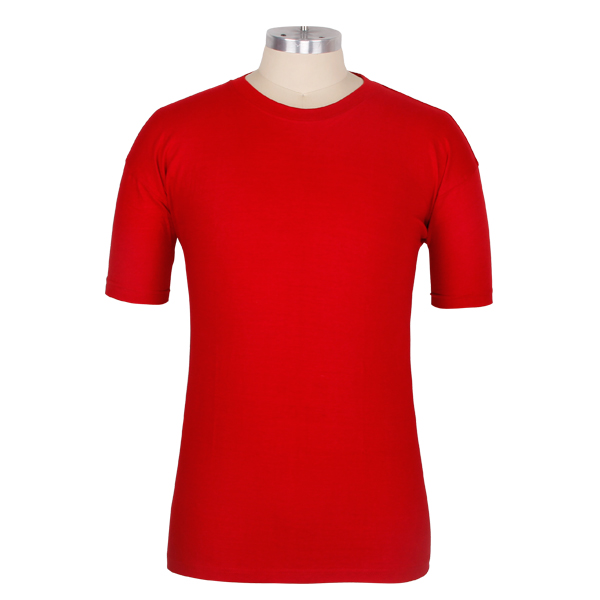 经典纯棉圆领短袖红色男士T恤