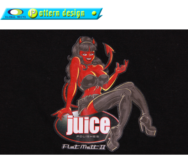 黑色男士圆领烫画T恤衫定做广告宣传