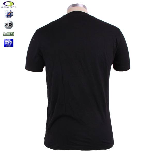 弹力棉黑色空白休闲t恤圆领短袖运动健身