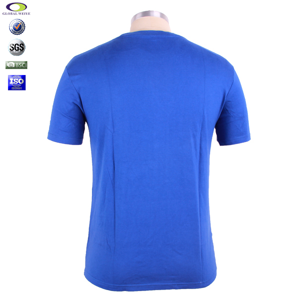 180g全棉男士团队T恤宝石蓝空白圆领