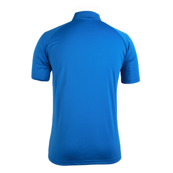 100%全涤男士短袖polo衫蓝色翻领T恤