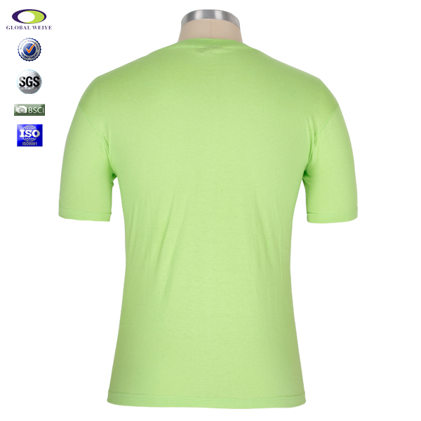 空白T恤定制全棉180g圆领短袖绿色