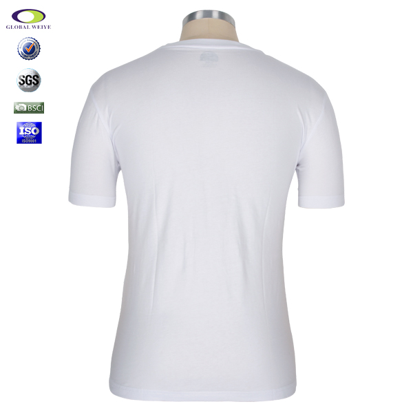 熊猫印花宣传活动白色圆领纯棉T恤