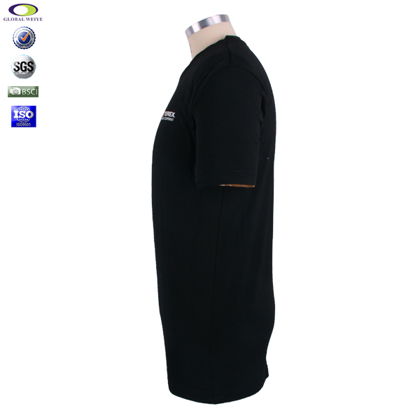 公司员工服男士圆领黑色T恤