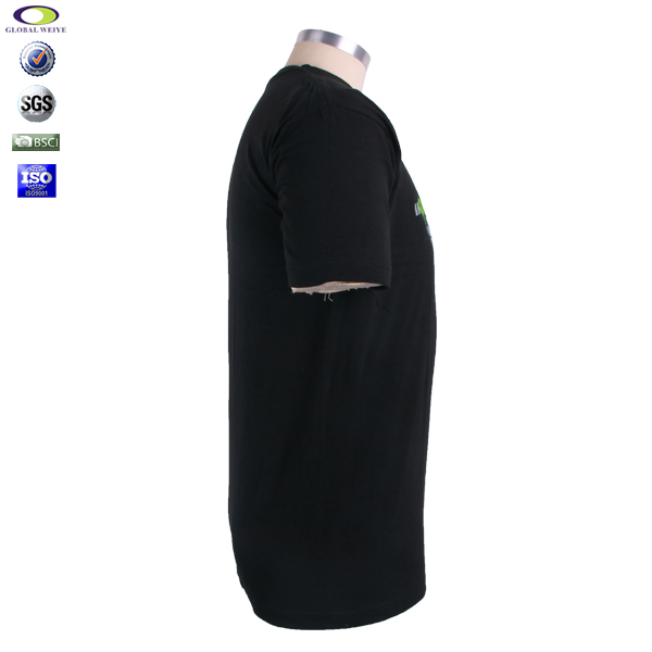 定制游戏宣传黑色男士圆领印花短袖T恤衫