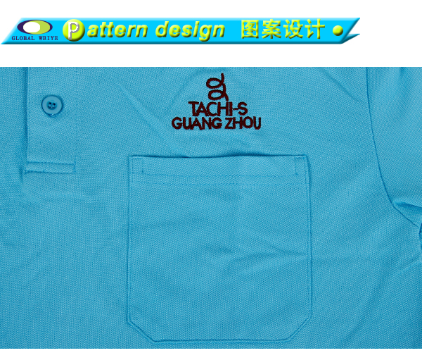 定制涤棉CVC口袋POLO衫男式短袖刺绣ogo