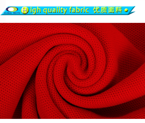 定制涤棉TC中国红POLO衫男式短袖绣花ogo