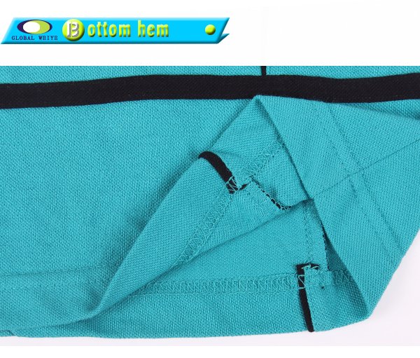 定制蓝色V领POLO衫男短袖绣花logo