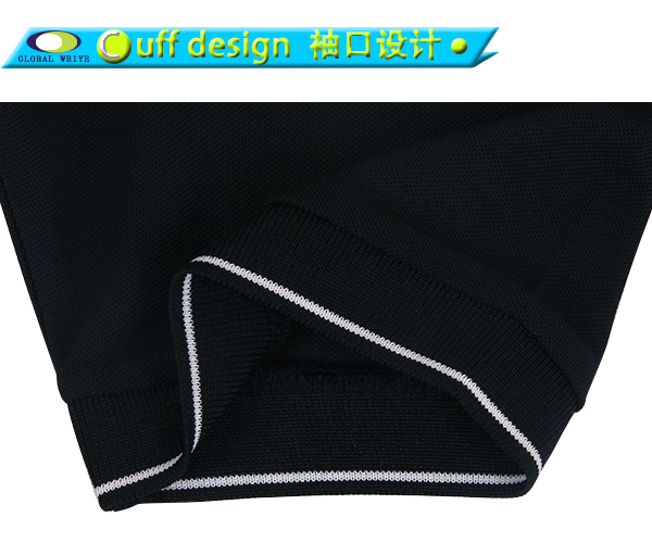 黑色POLO衫女翻领短袖定做无logo