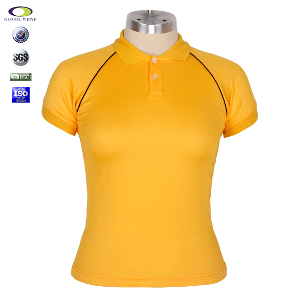 红色POLO衫女插肩短袖定做无logo