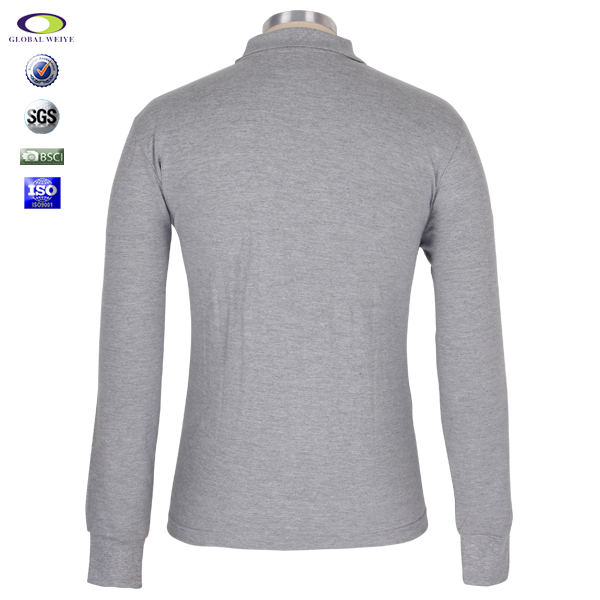 定做高档绣花长袖polo衫男士翻领T恤衫