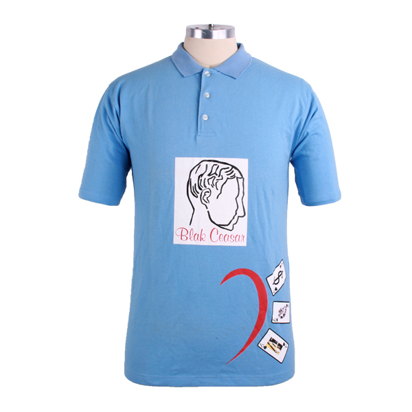 订做全棉男士翻领T恤衫印花polo衫