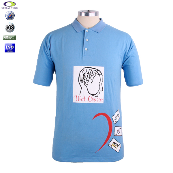 订做全棉男士翻领T恤衫印花polo衫