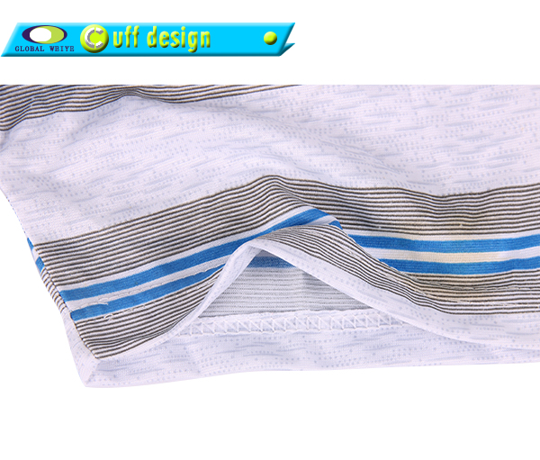 100%棉条纹polo衫定制口袋织章男装