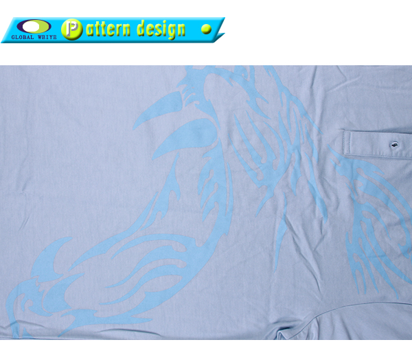 全棉男士短袖浅蓝色polo衫订做印花logo