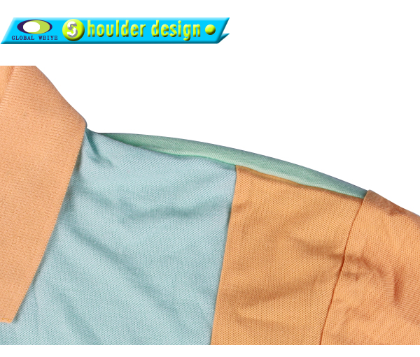 100%棉拼接polo衫男士短袖定制撞色保罗领