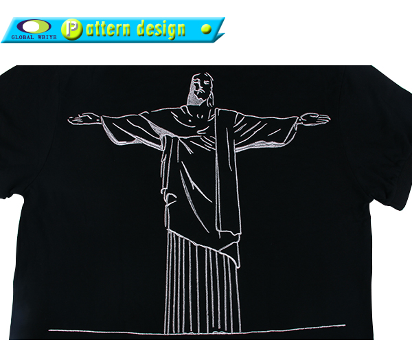 工厂定制高档polo衫男银线刺绣高端黑色商务装