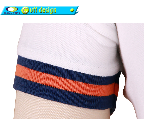 定制女士白色异色领polo衫翻领短袖T恤衫