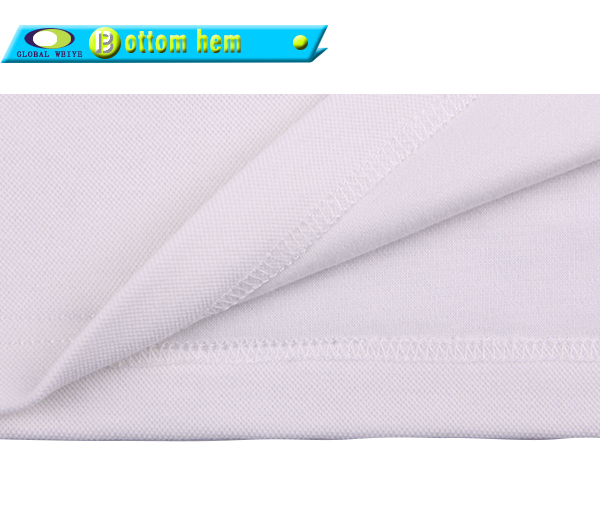 定制女士白色异色领polo衫翻领短袖T恤衫