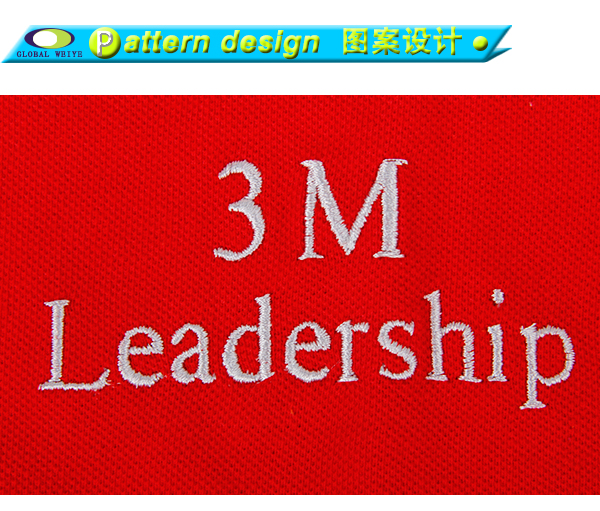 100%棉中国红polo衫工厂定制3M绣花