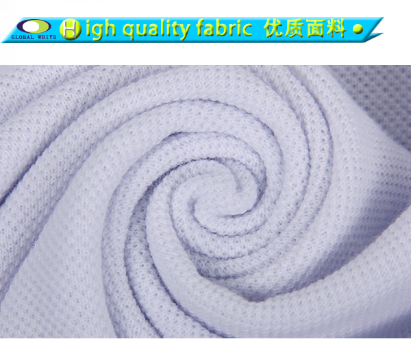 100%棉女士白色polo衫翻领刺绣logo短袖T恤衫