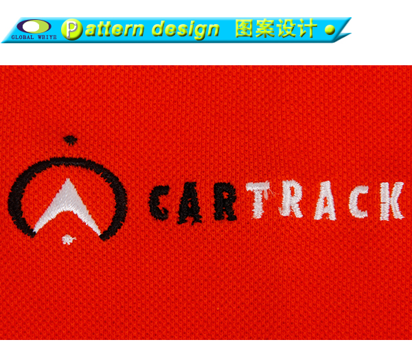 100%棉红色珠地polo衫男装定制绣花logo