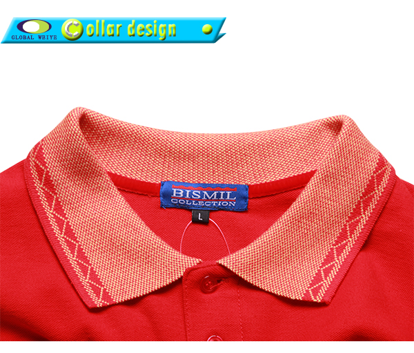 100%棉中国红polo衫男装定制特色翻领款式