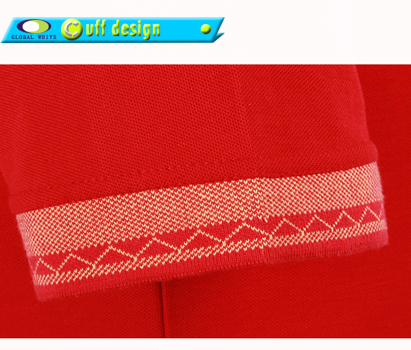 100%棉中国红polo衫男装定制特色翻领款式