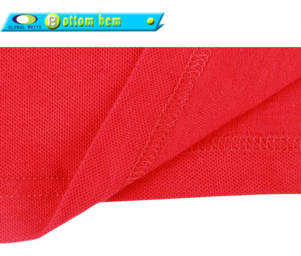 定制非洲红色polo衫男士短袖条纹色织领